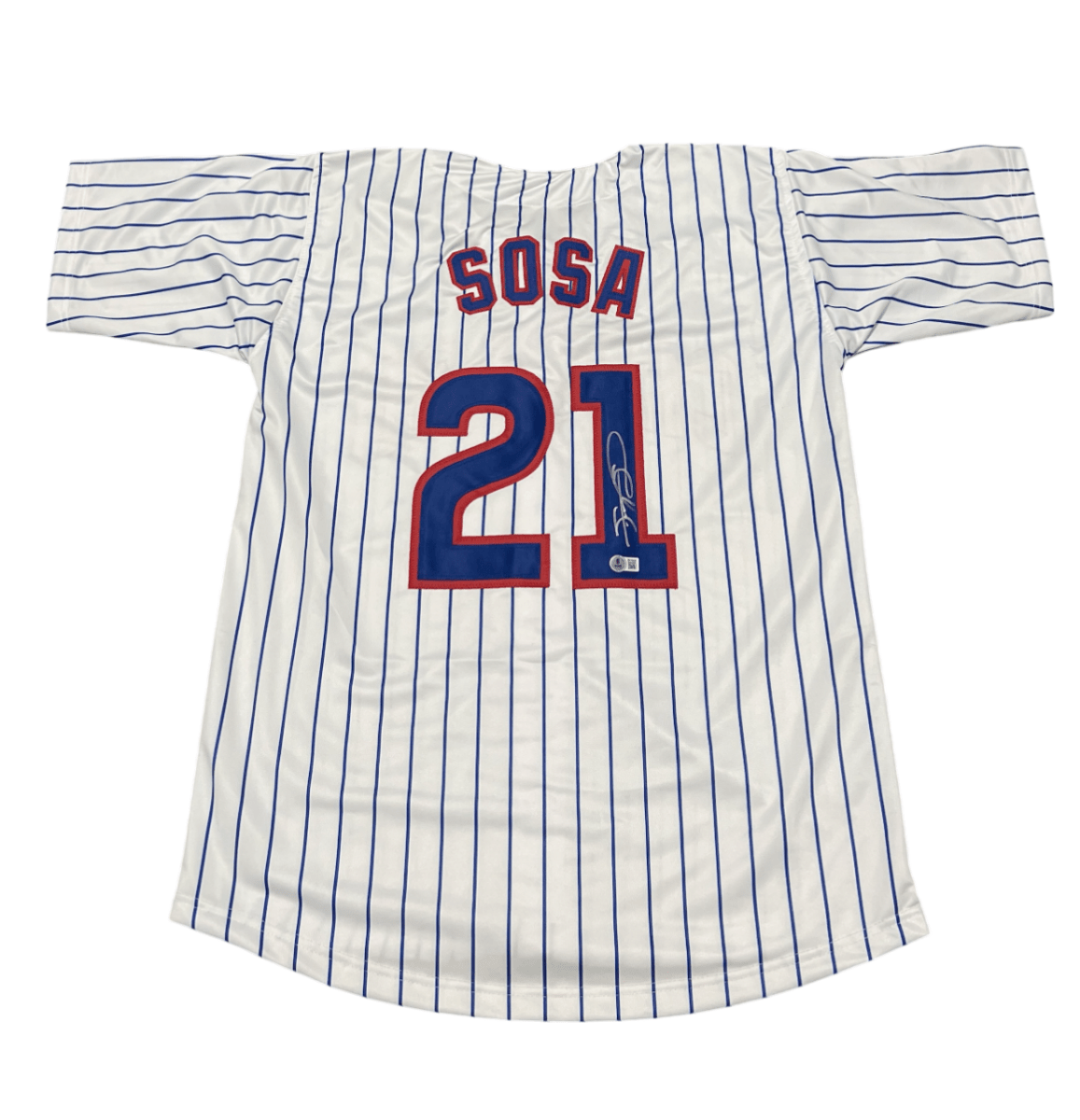Sammy Sosa Signed Auto Chicago Cubs Custom White Jersey Becket BAS COA