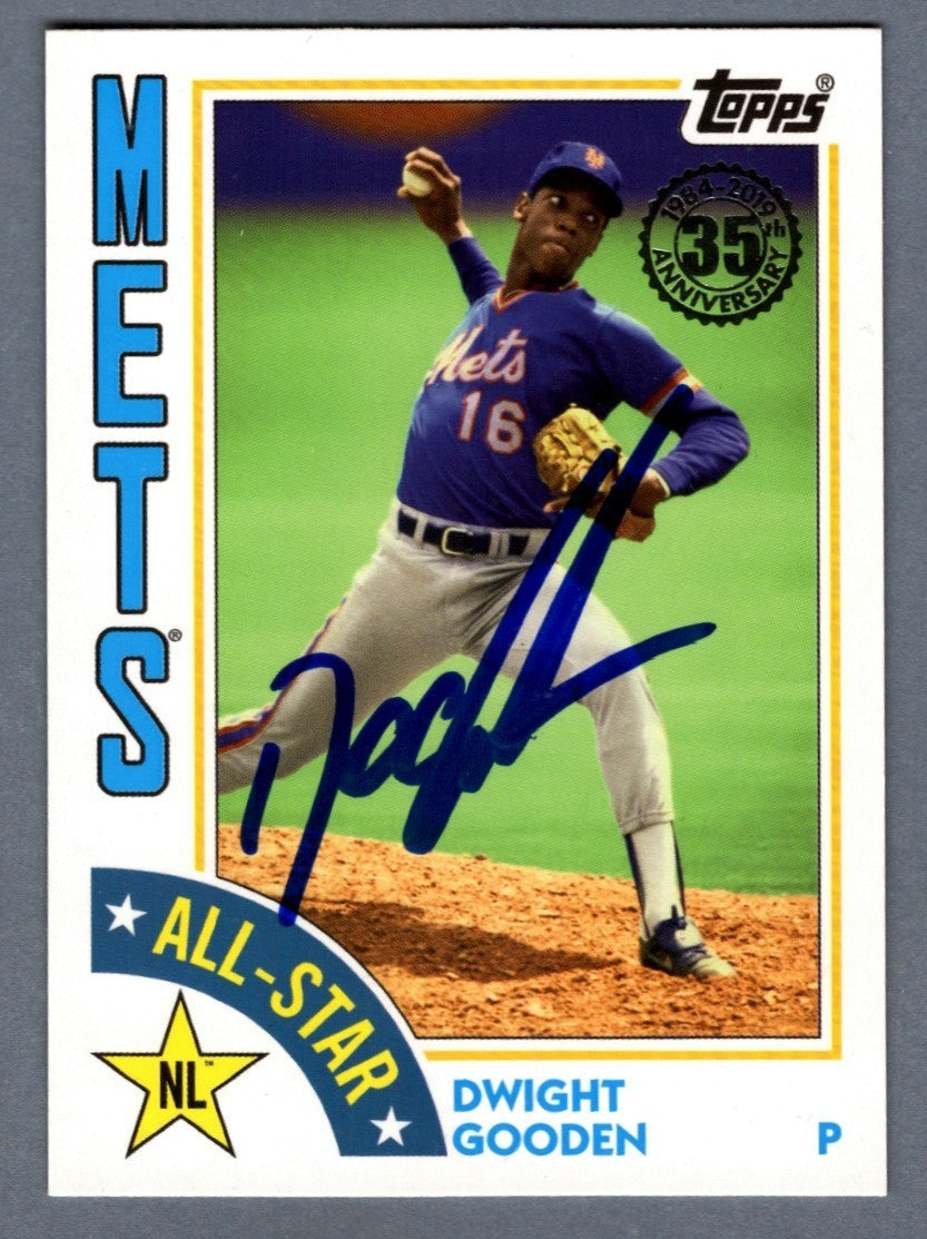 Dwight Doc Gooden Signed 2019 Topps 1984 Topps All-Stars #84AS-DG LSCM COA Mets