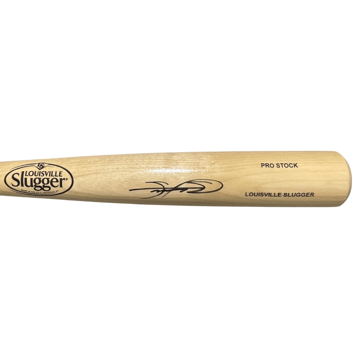 Sammy Sosa Signed Natural Louisville Slugger Baseball Bat Beckett Wit BAS COA