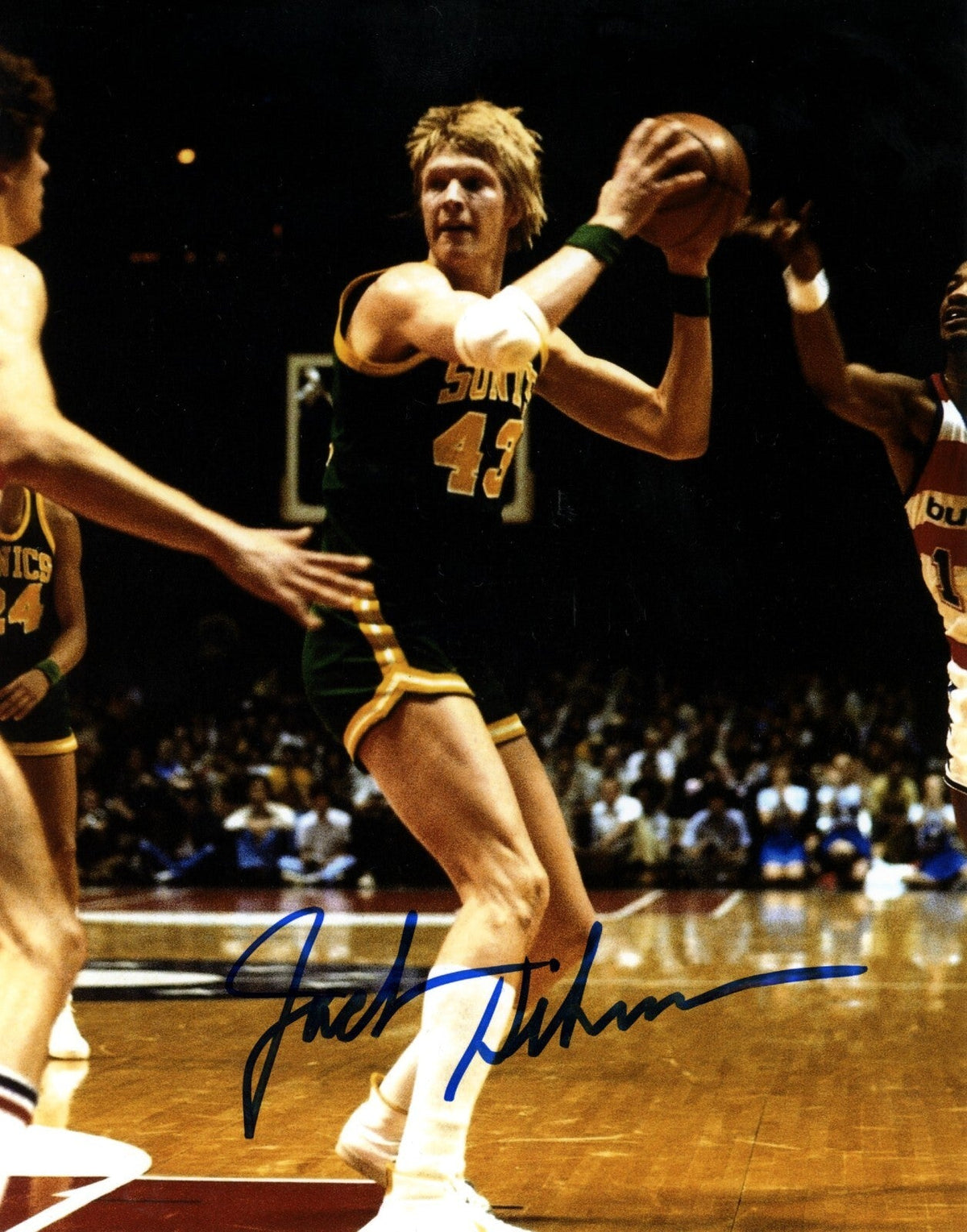 Jack Sikma Signed Seattle Supersonics 8x10 Photo LSCM COA