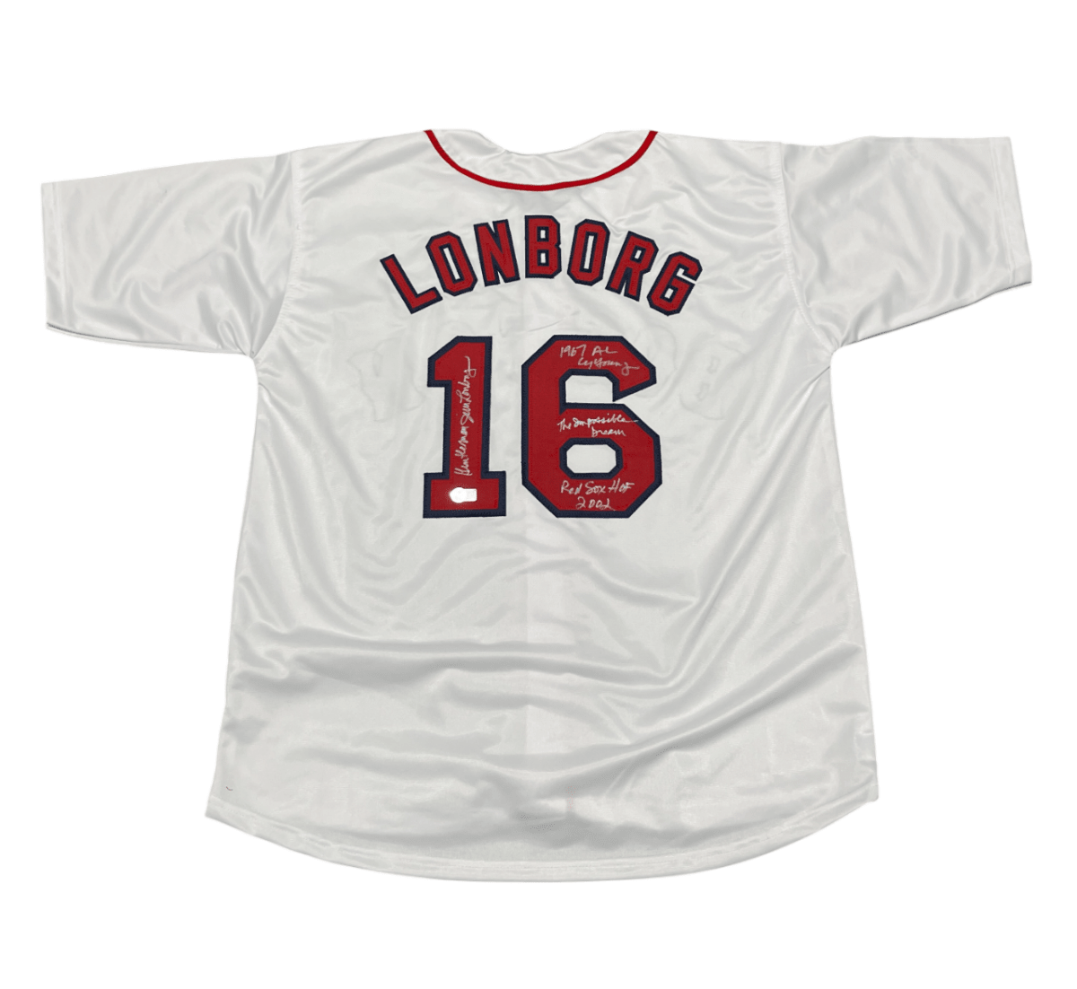 Jim Lonborg Signed Boston Red Sox Custom Jersey w 4 Insc Beckett Witness BAS COA