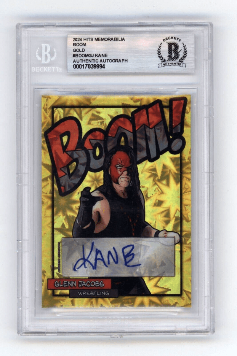 Glenn Jacobs KANE 2024 Hits Memorabilia BOOM Gold #/5 Signed BGS BAS Auto
