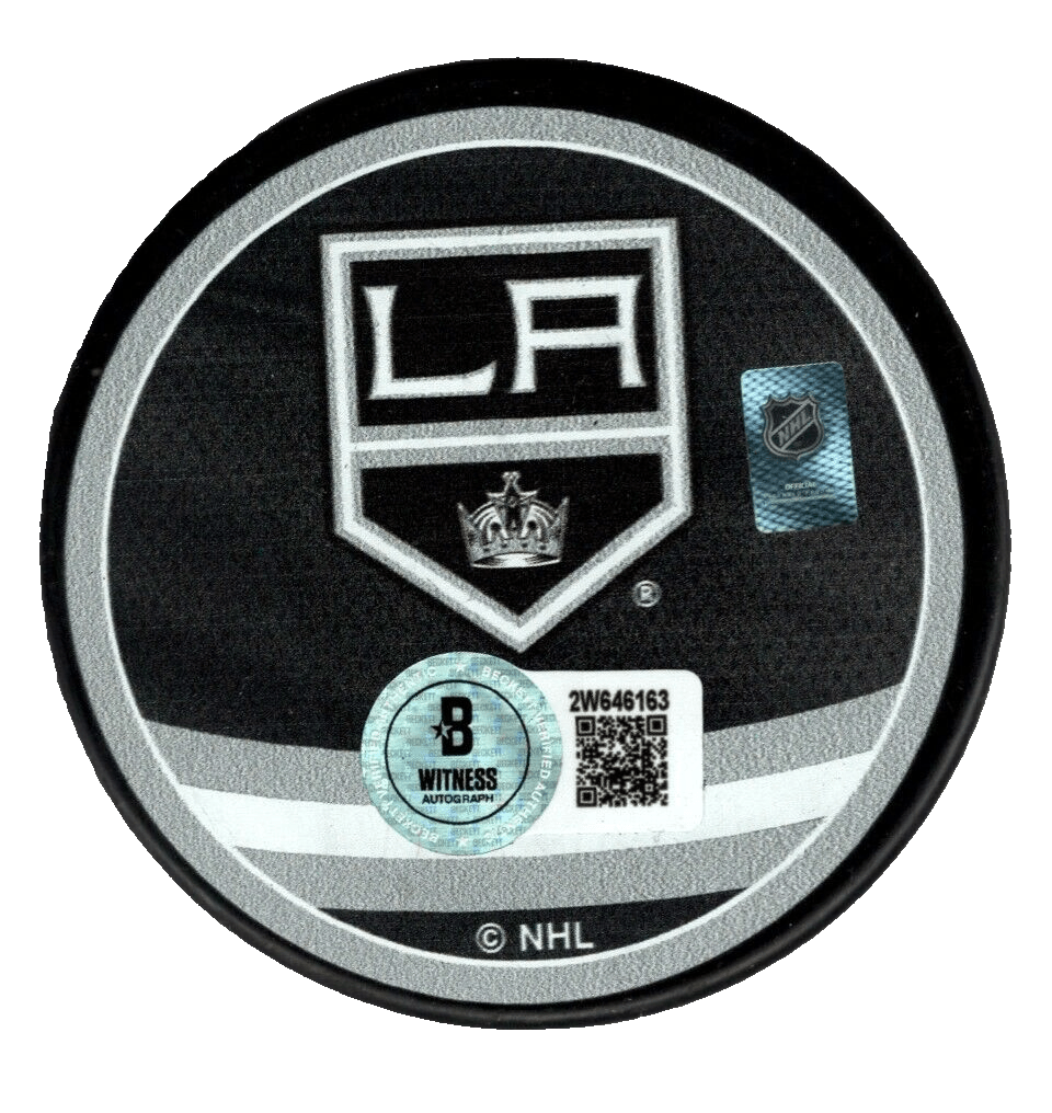 Marcel Dionne Signed LA Kings Reverse Retro Puck w/ HOF 92 Beckett Wit BAS COA
