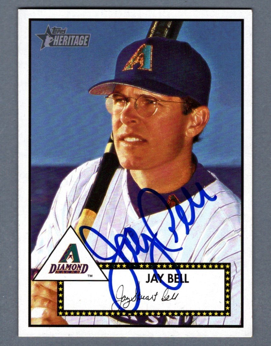 Jay Bell Signed 2001 Topps Heritage #255 LSCM COA Arizona Diamondbacks