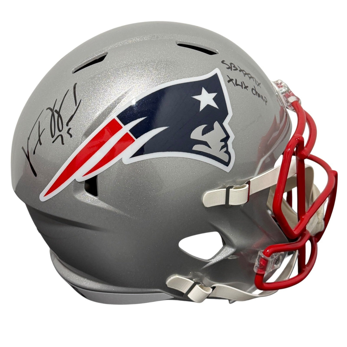 Vince Wilfork Signed Patriots Speed FS Full Size Helmet w/ SB Insc JSA W COA