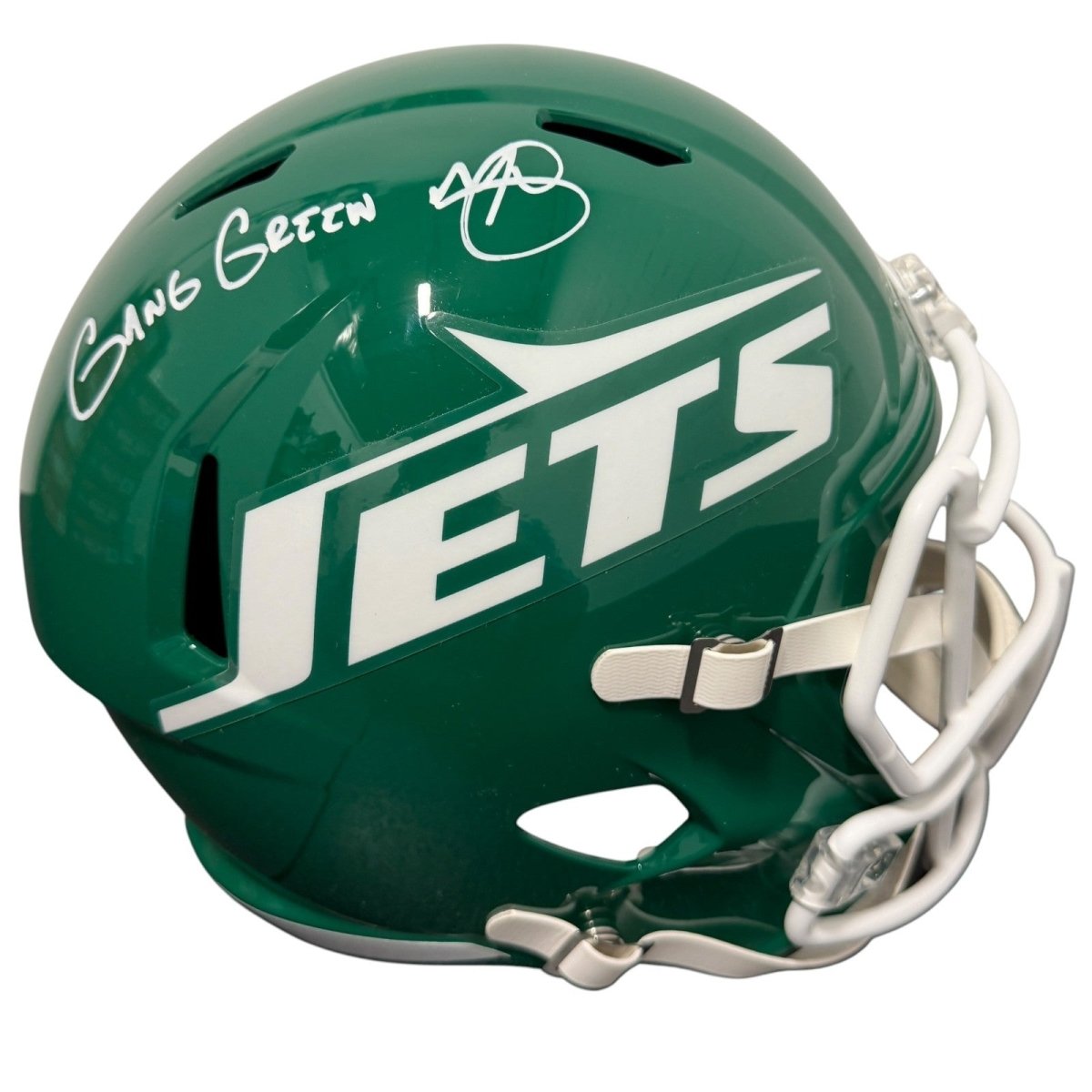 Minkah Fitzpatrick Signed Jets TB FS Full Size Helmet w/ Gang Green JSA W COA