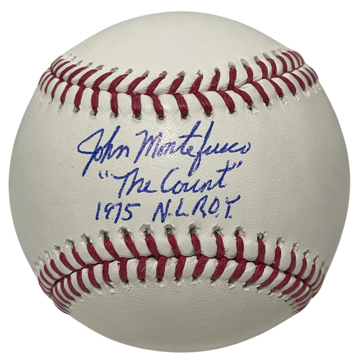 John Montefusco Signed ROMLB Baseball w/ 2 Insc ROY Beckett Witness BAS COA