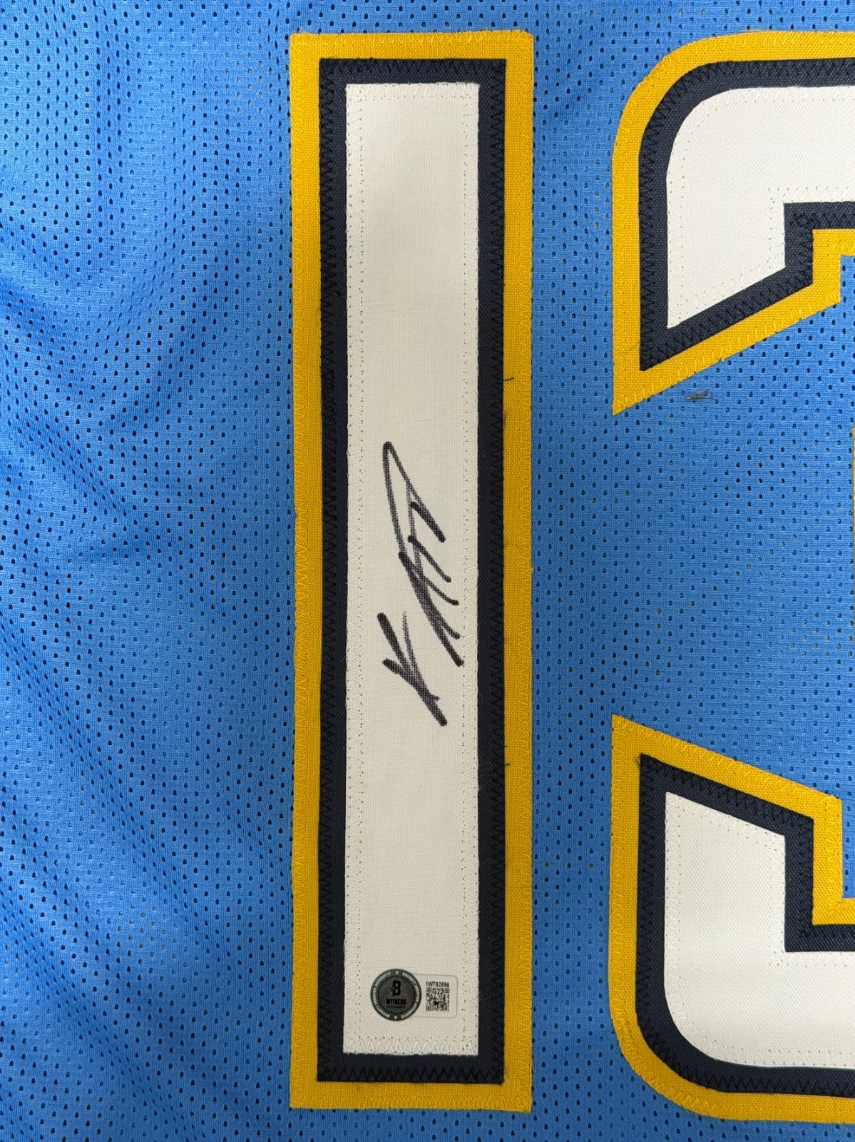 Keenan Allen Signed Los Angeles Chargers Custom Jersey Beckett Witness BAS COA