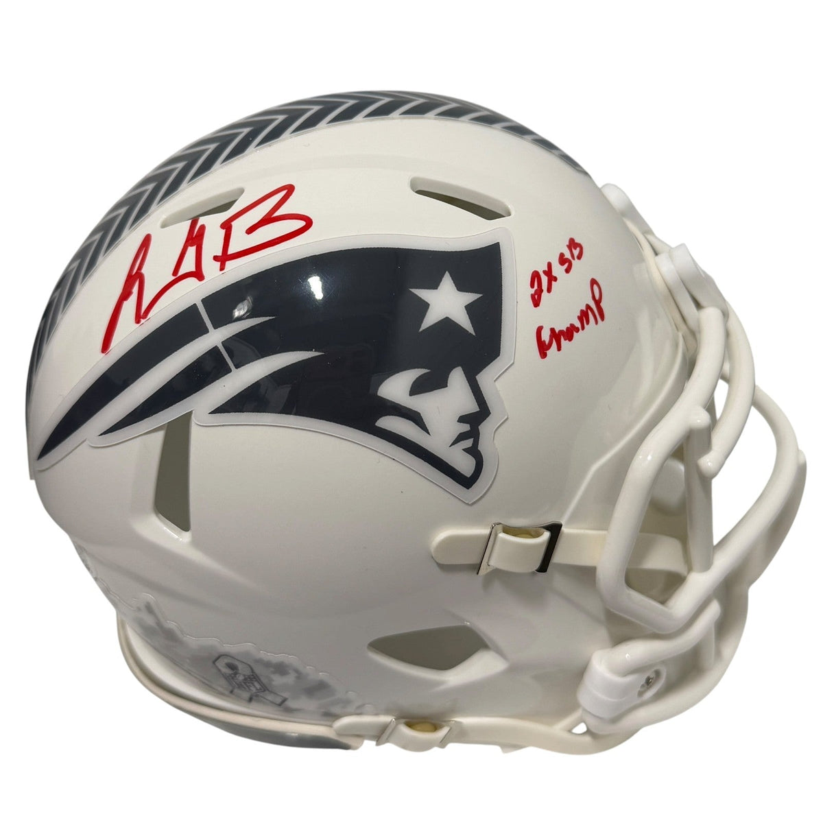 LeGarrette Blount Signed Patriots Salute Mini Helmet w/ 2x SB Champ JSA Wit COA