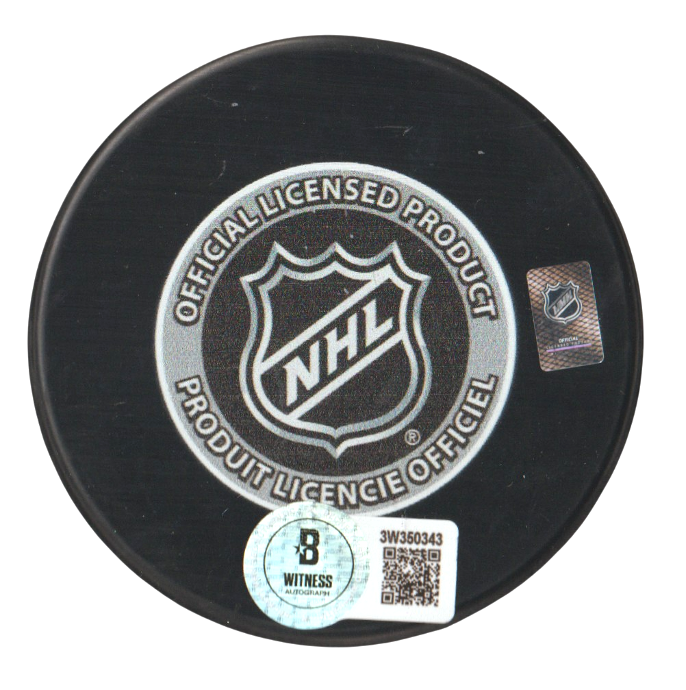 Bo Horvat Signed New York Islanders Jersey Puck Beckett Witness BAS COA