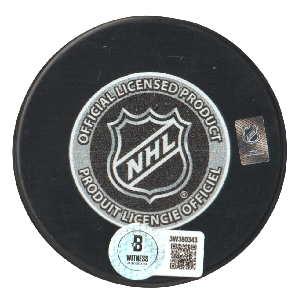 Bo Horvat Signed New York Islanders Jersey Puck Beckett Witness BAS COA