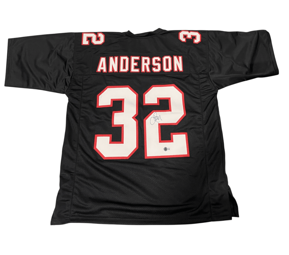 Jamal Anderson Signed Atlanta Falcons Custom Jersey Beckett Witness BAS COA