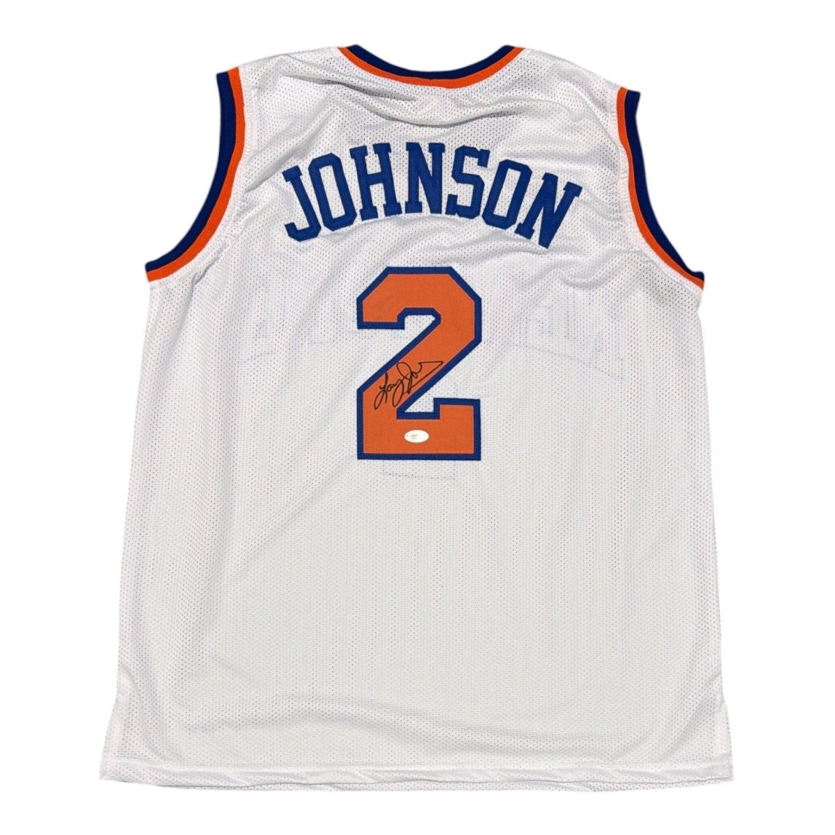 Larry Johnson Signed Autographed New York Knicks Custom Jersey JSA Witness COA