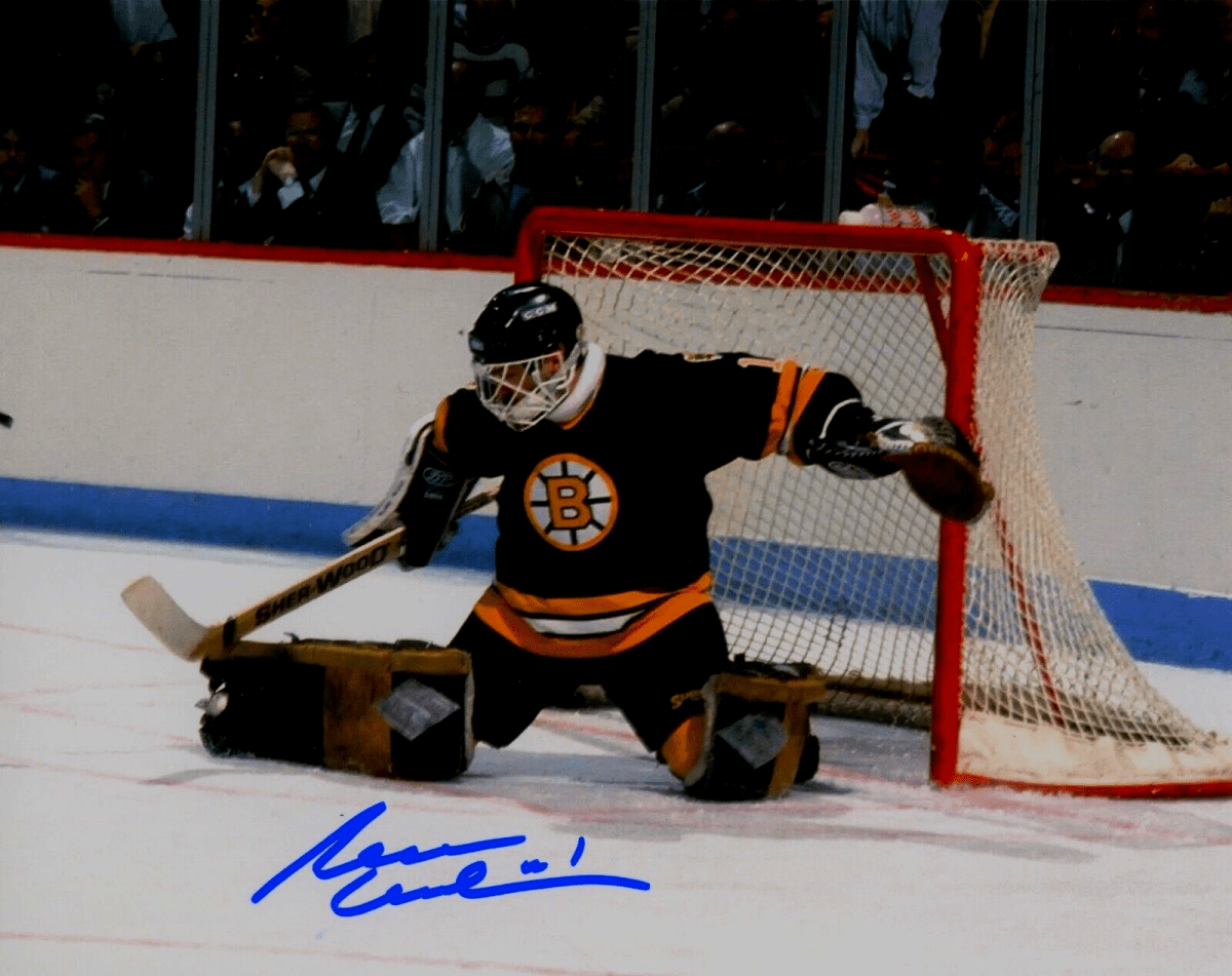 Rejean Lemelin Signed Autographed Boston Bruins 8x10 Photo LSCM COA #1