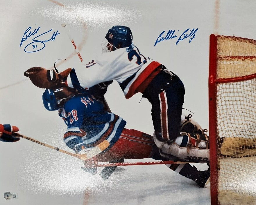 Billy Smith Signed 16x20 Photo w/ Battlin Billy Beckett Witness BAS COA