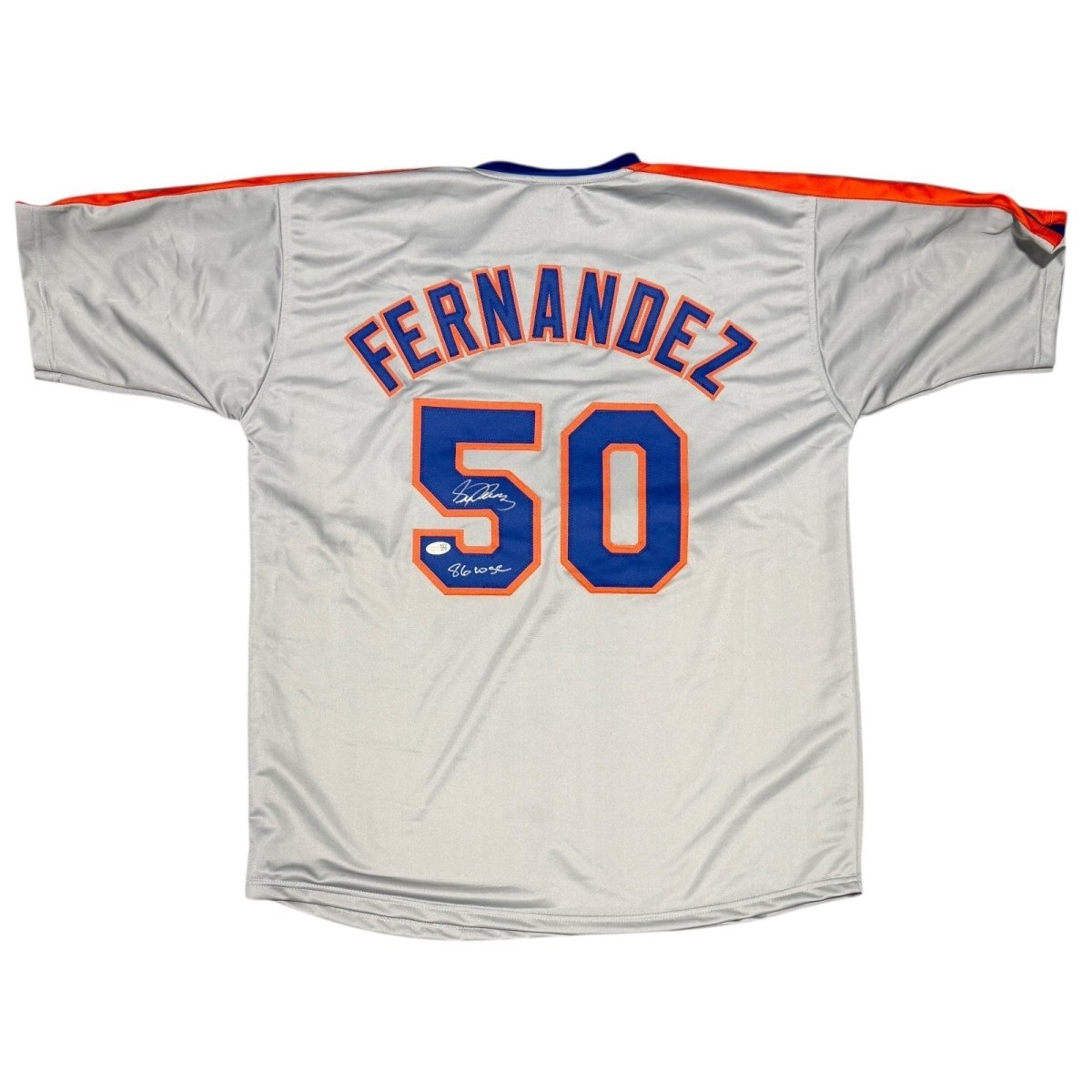 Sid Fernandez Signed New York Mets Custom Jersey w/ 86 WSC JSA Witness COA