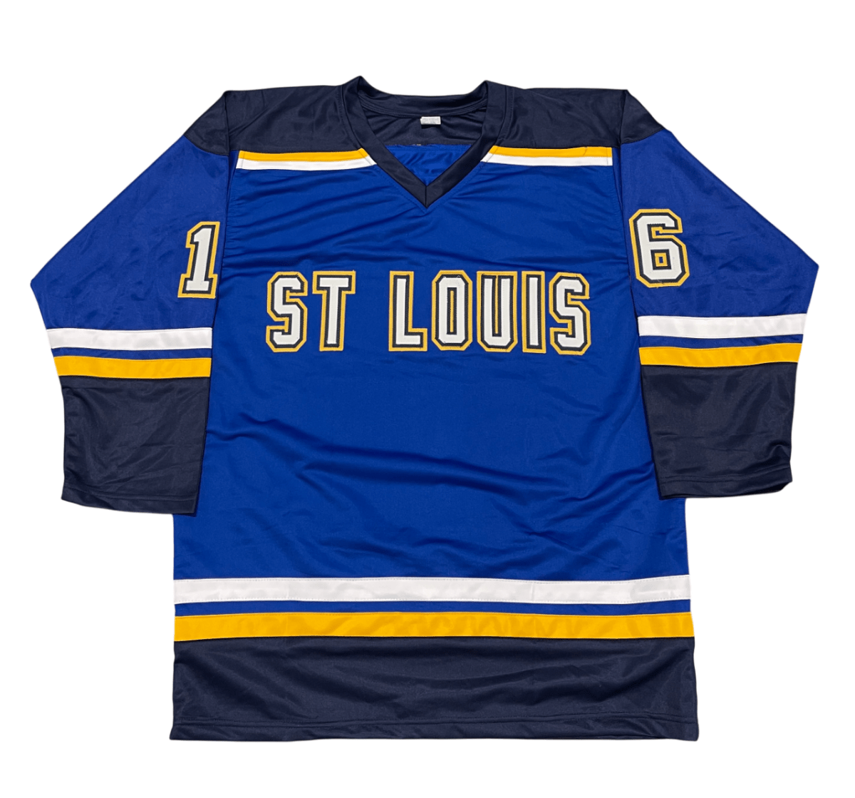 Brett Hull Signed Auto Blues Custom Jersey w/ HOF 2009 Beckett Witness BAS COA