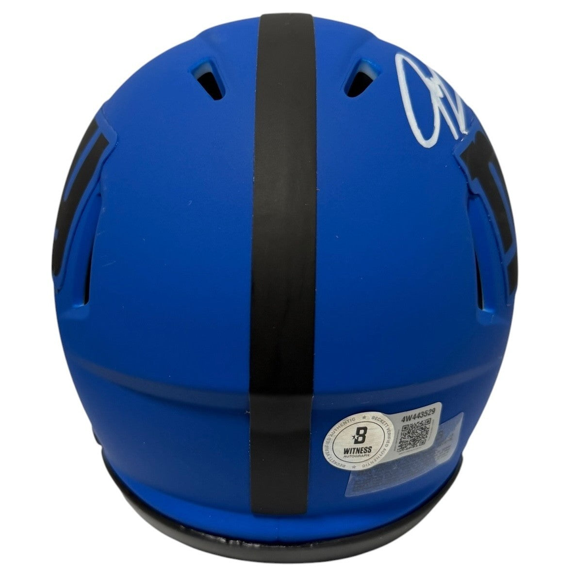 Jeremy Shockey Signed New York Giants Rave Mini Helmet Beckett Witness BAS COA