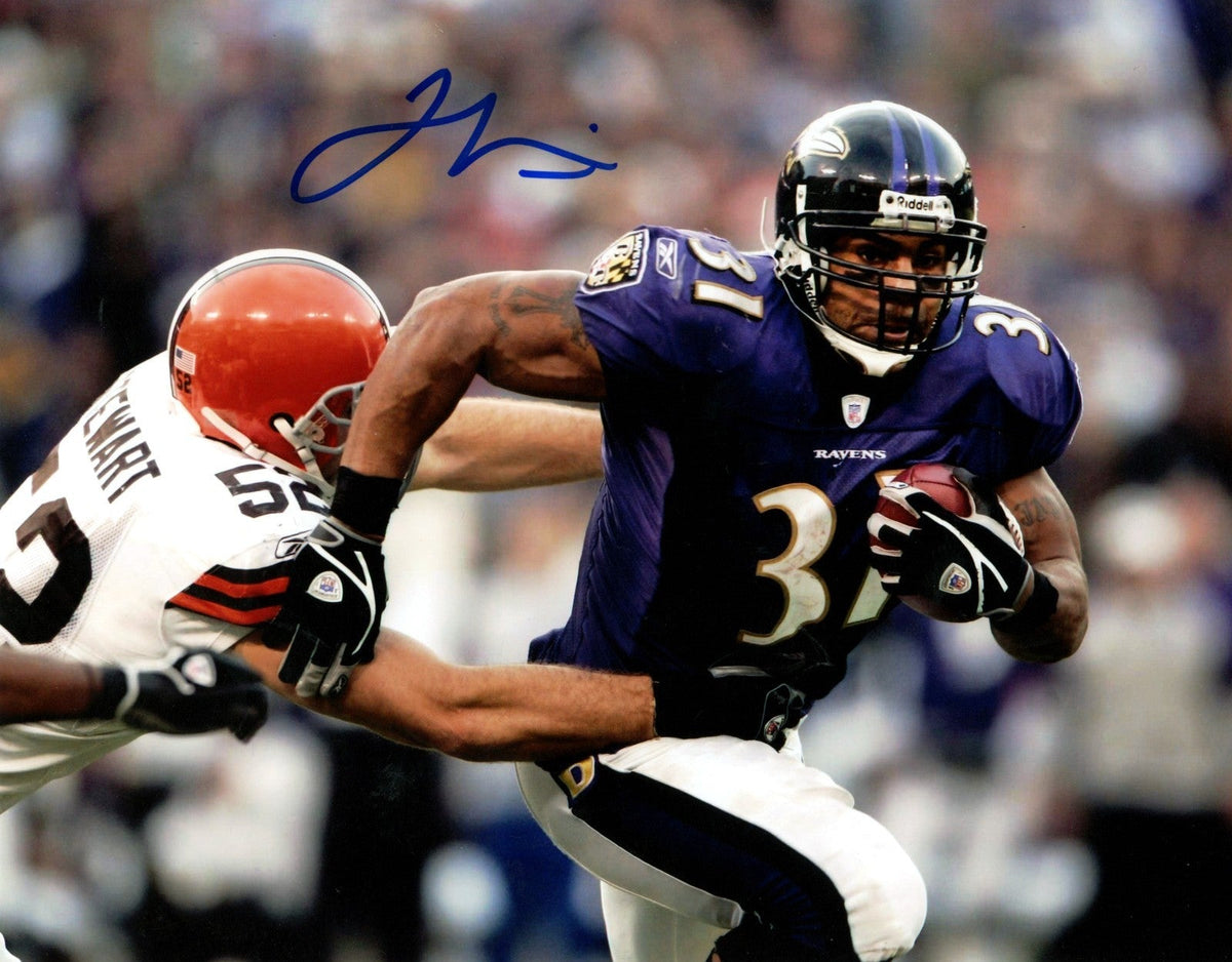 Jamal Lewis Signed Autographed Baltimore Ravens 8x10 Photo LSCM COA #2