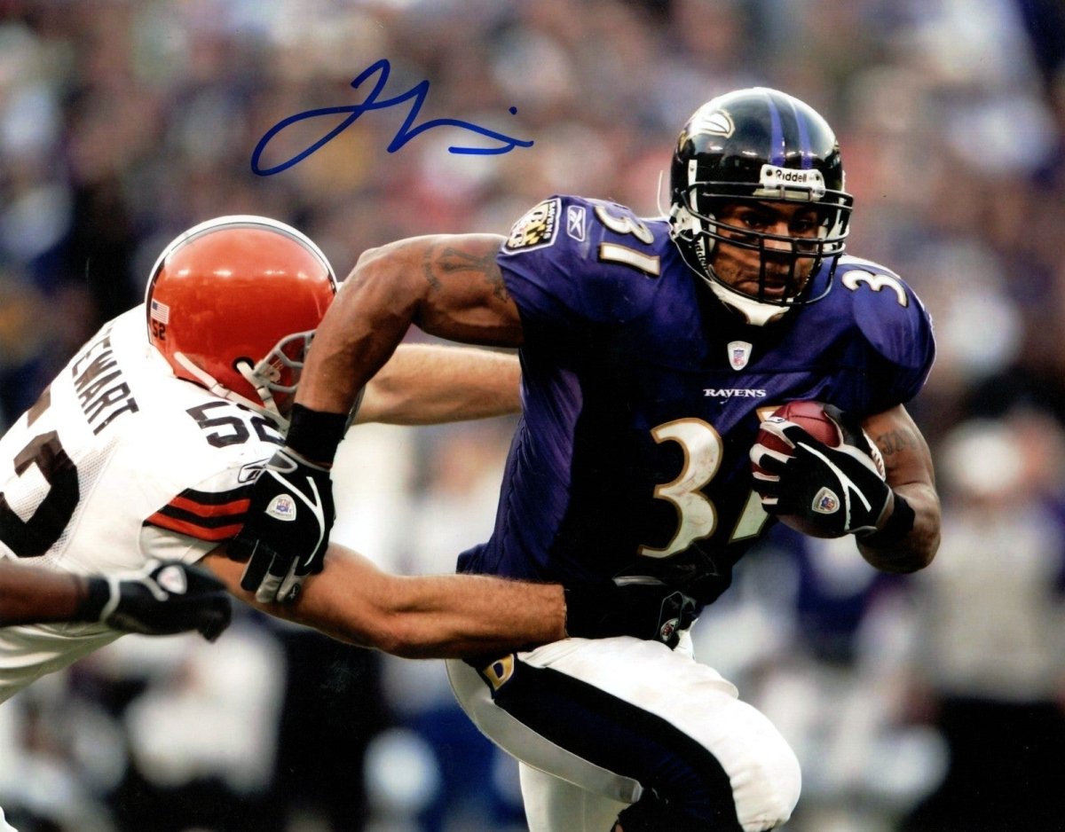 Jamal Lewis Signed Autographed Baltimore Ravens 8x10 Photo LSCM COA #2