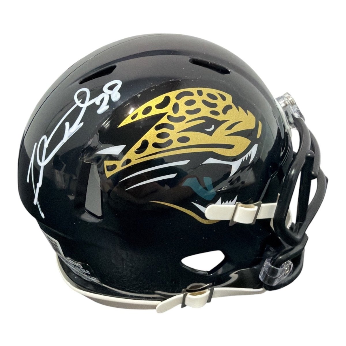 Fred Taylor Signed Jacksonville Jaguars Mini Helmet Beckett Witness BAS COA