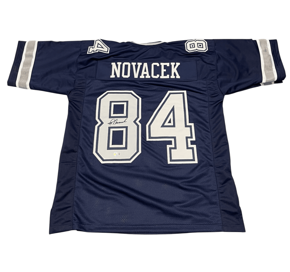 Jay Novacek Signed Dallas Cowboys Custom Jersey Beckett Witness BAS COA