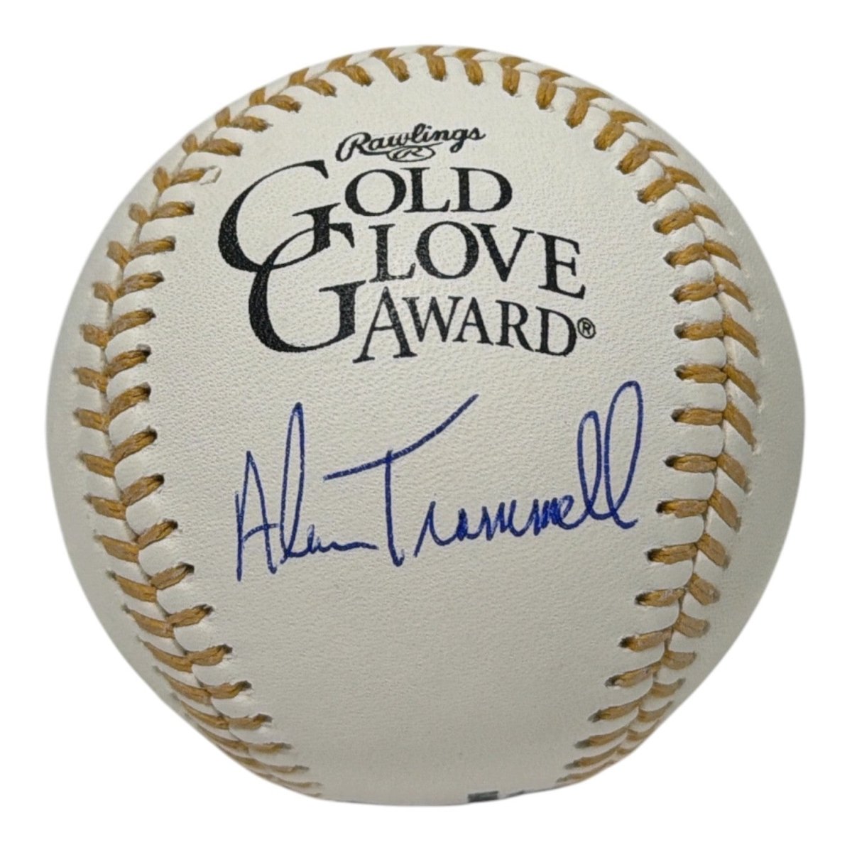 Alan Trammell Signed Autographed Gold Glove Logo Baseball JSA Witness COA