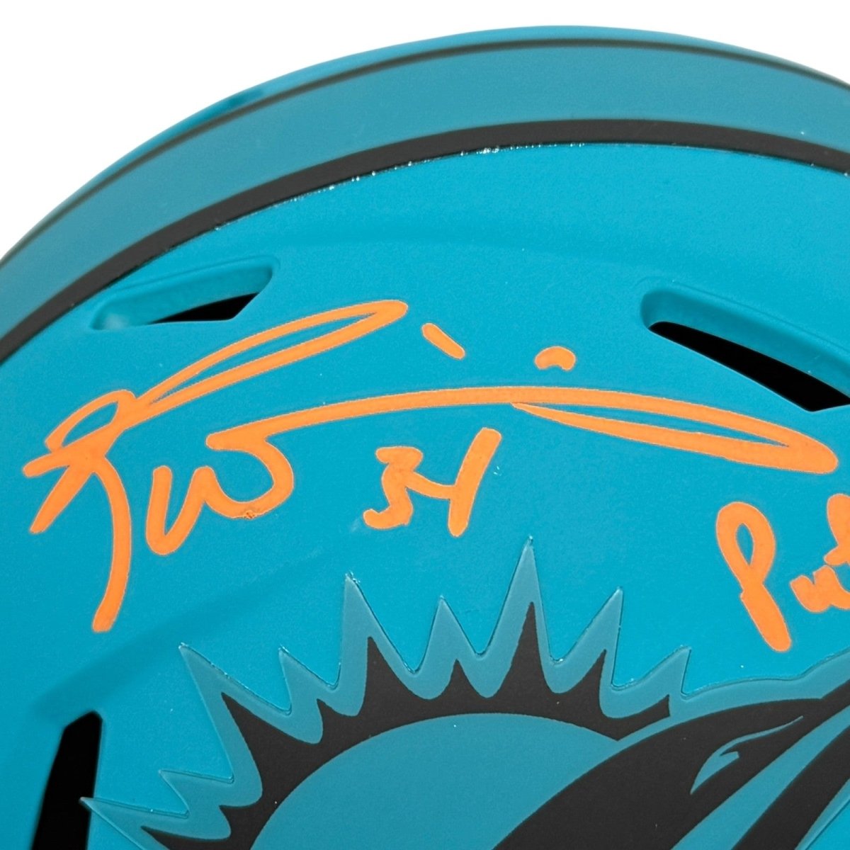 Ricky Williams Signed Dolphins Rave Mini Helmet w/ Puff Puff Run JSA Witness COA