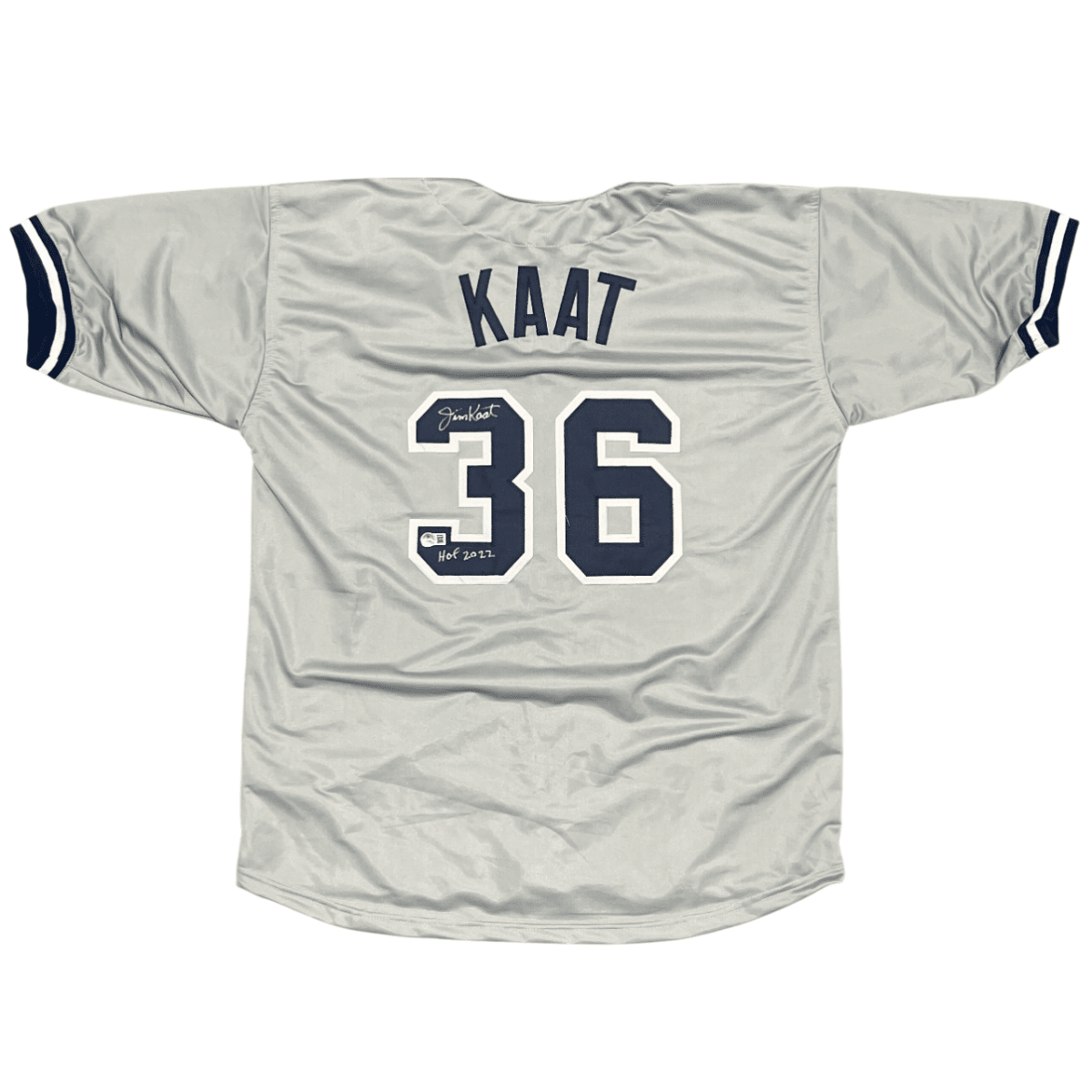 Jim Kaat Signed NY Yankees Custom Jersey w/ HOF 2022 Beckett Witness BAS COA