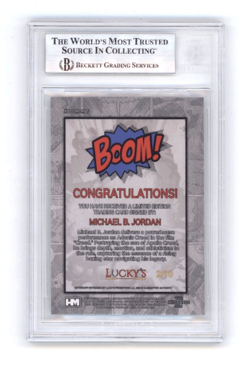 Michael B. Jordan 2024 Hits Memorabilia BOOM Silver #/10 Signed BGS BAS Auto