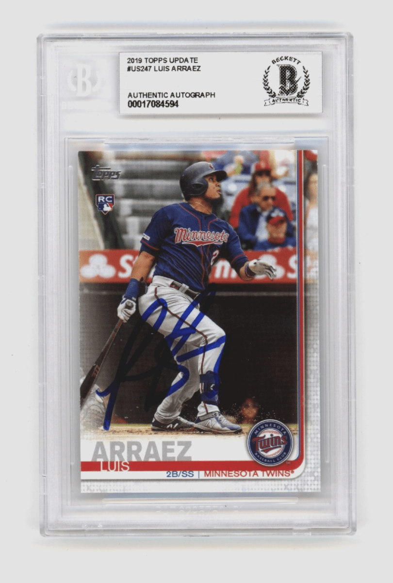 Luis Arraez 2019 Topps Update #US247 Rookie RC Signed Beckett BAS BGS Auth Auto
