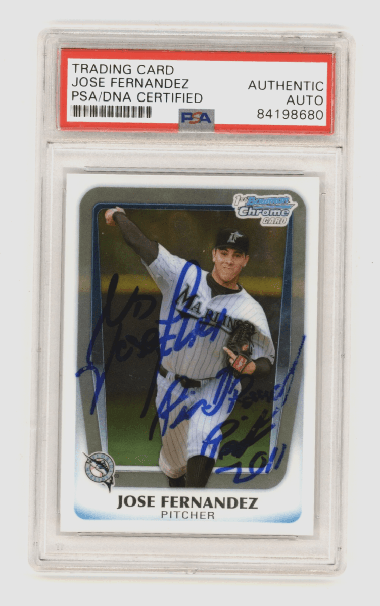 Jose Fernandez 2011 Bowman Chrome 1st Round Pick Signed RC PSA Authentic Auto
