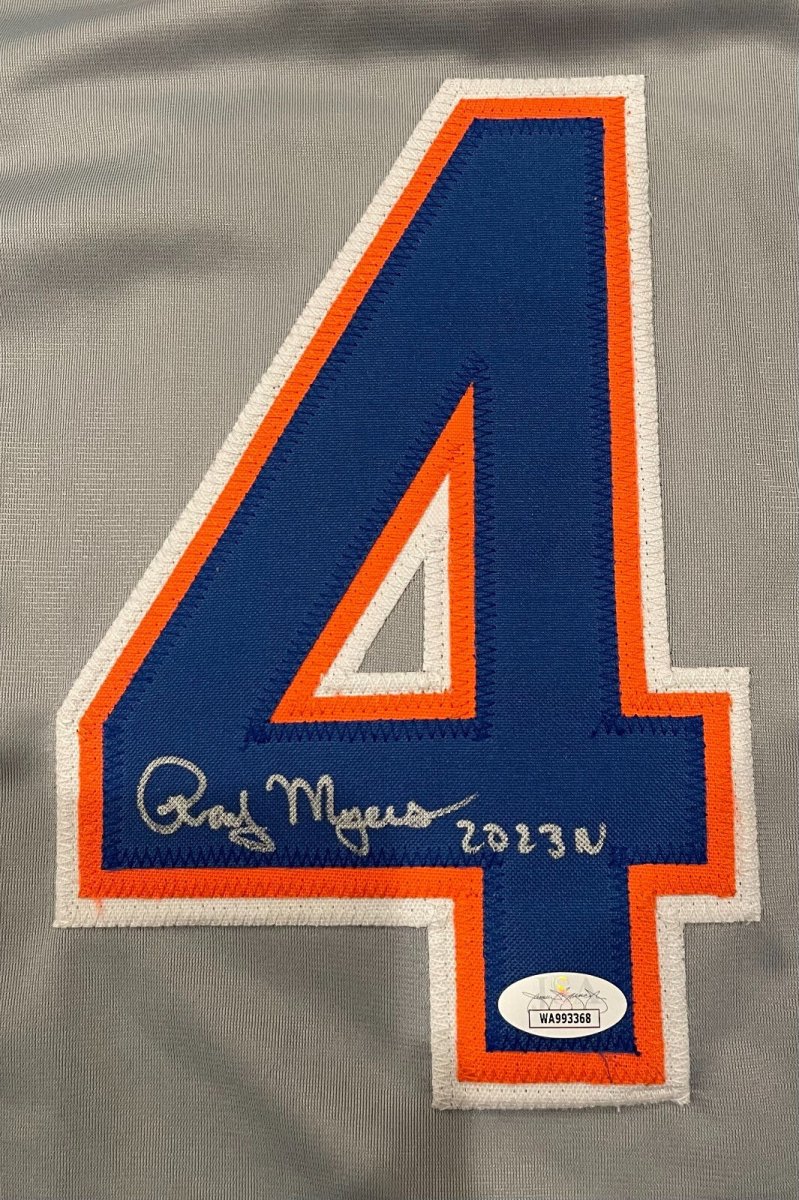 Randy Myers Signed NY Mets Custom Jersey w/ 1986 WS Champs Beckett BAS COA