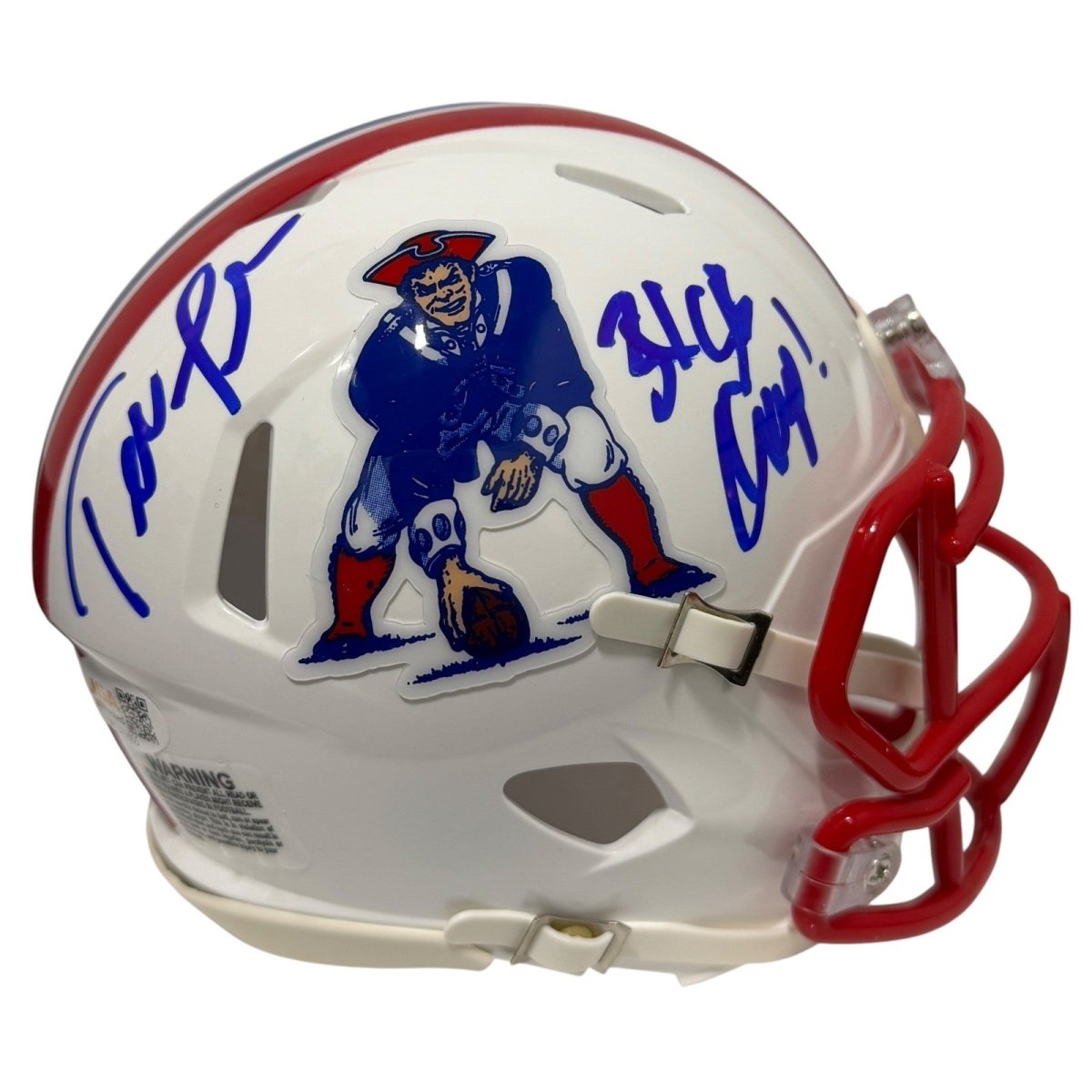 Ted Johnson Signed Patriots TB Mini Helmet w/ 3x SB Champ JSA Witness COA