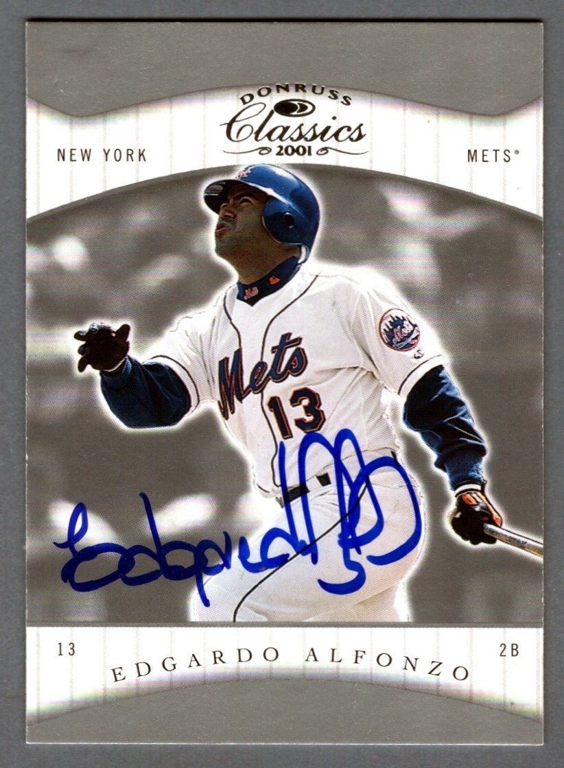 Edgardo Alfonzo Signed Autographed 2001 Donruss Classics #52 LSCM COA NY Mets