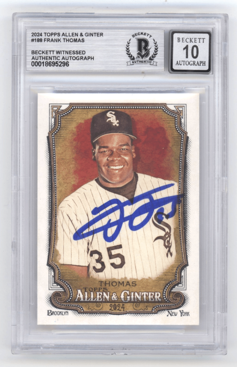 Frank Thomas 2024 Topps Allen & Ginter #188 Signed Beckett BGS 10 Auto White Sox