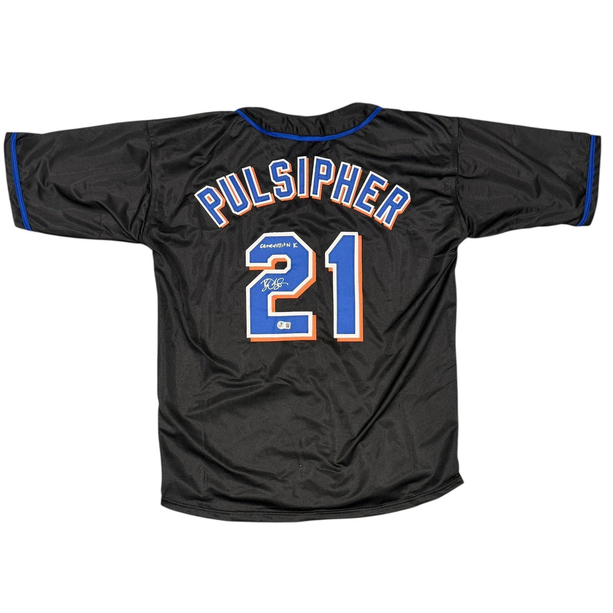 Bill Pulsipher Signed New York Mets Custom Jersey w Generation K Beckett BAS COA