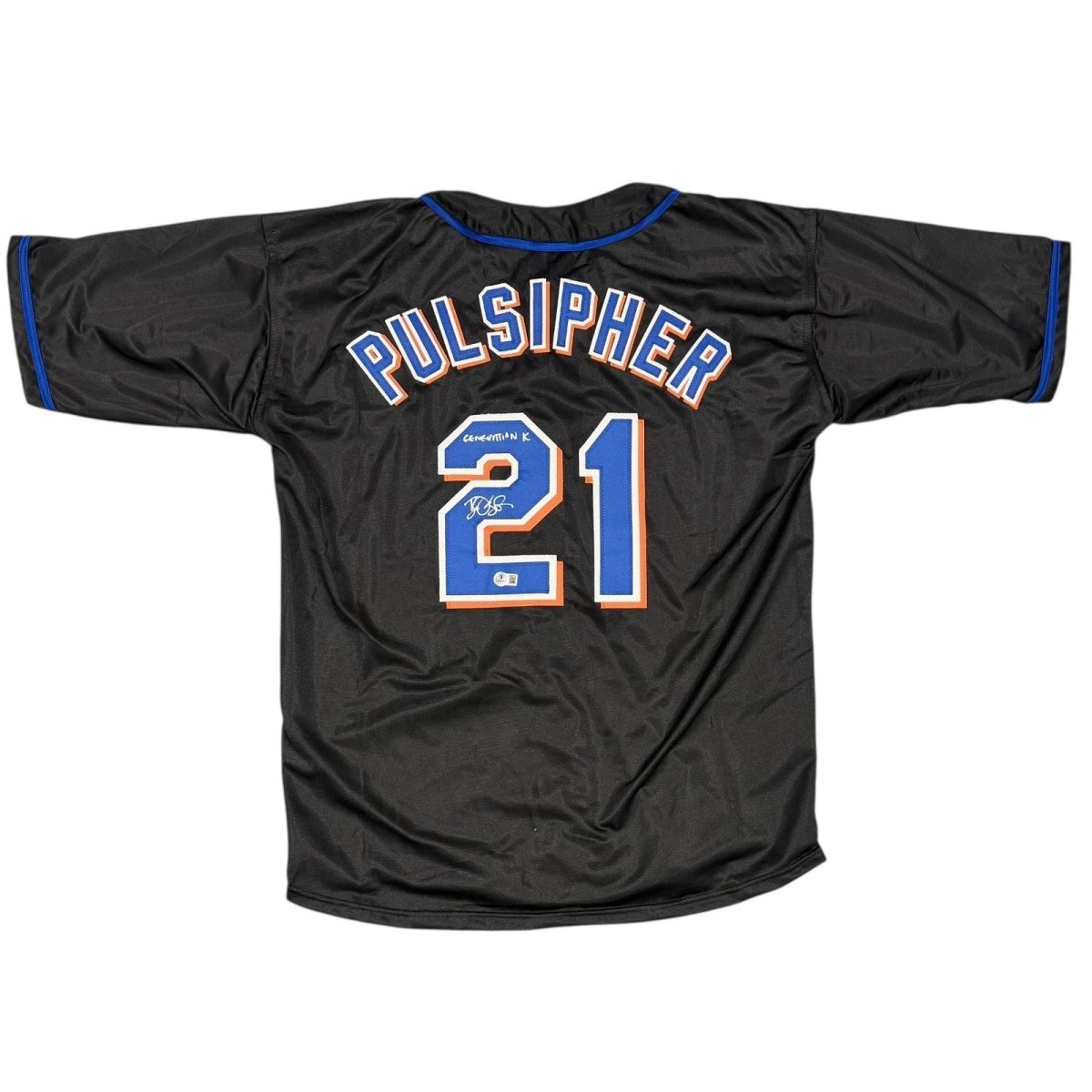 Bill Pulsipher Signed New York Mets Custom Jersey w Generation K Beckett BAS COA