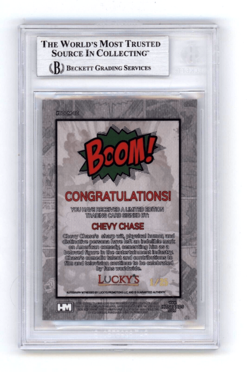 Chevy Chase 2024 Hits Memorabilia BOOM Silver #/25 Signed BGS BAS Auto X-Mas