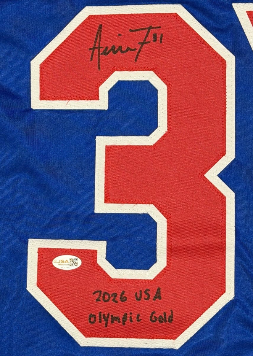 Aerin Frankel Signed USA Hockey Custom Jersey w/ 2026 USA Olympic Gold JSA W COA