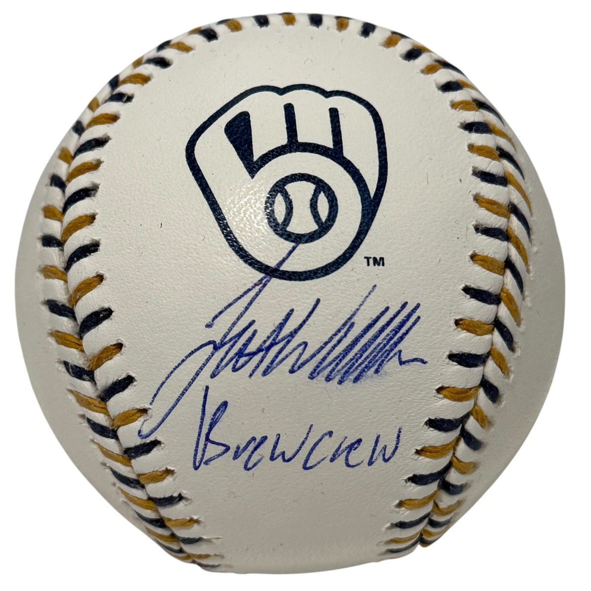 Jett Williams Signed Autographed Brewers Logo Baseball w/ Brew Crew JSA COA