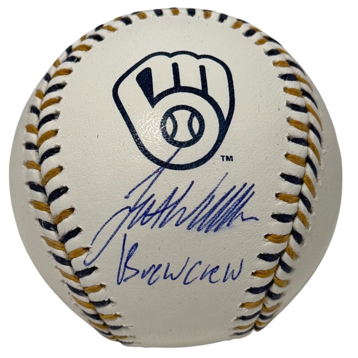 Jett Williams Signed Autographed Brewers Logo Baseball w/ Brew Crew JSA COA