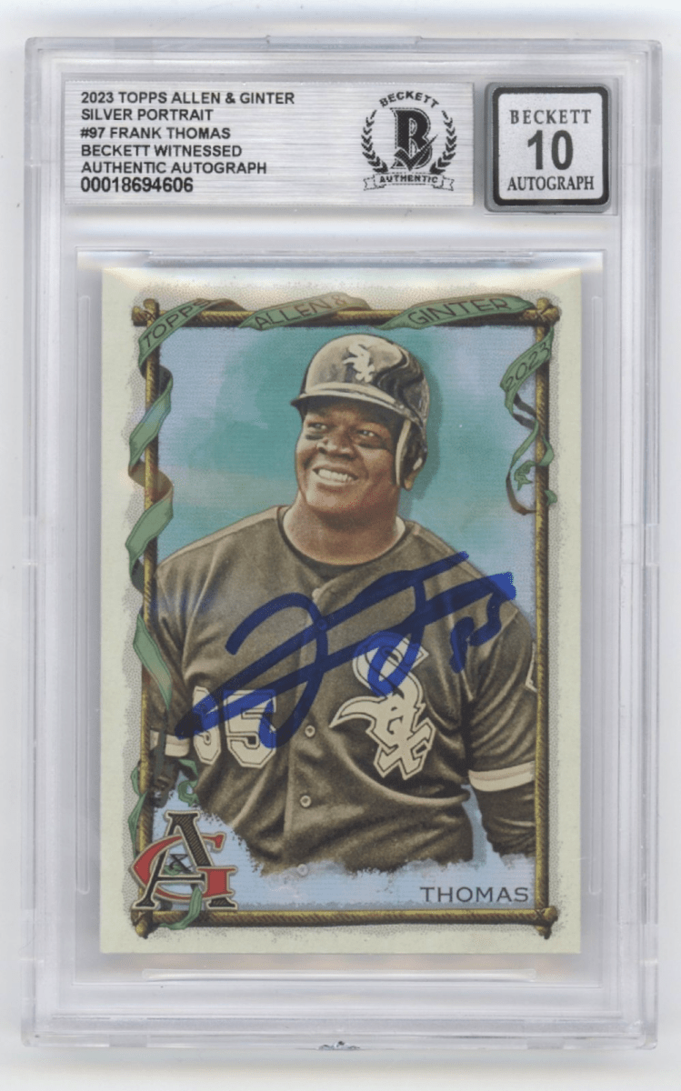 Frank Thomas 2023 Topps Allen Ginter Silver Portrait Signed Beckett BGS 10 Auto