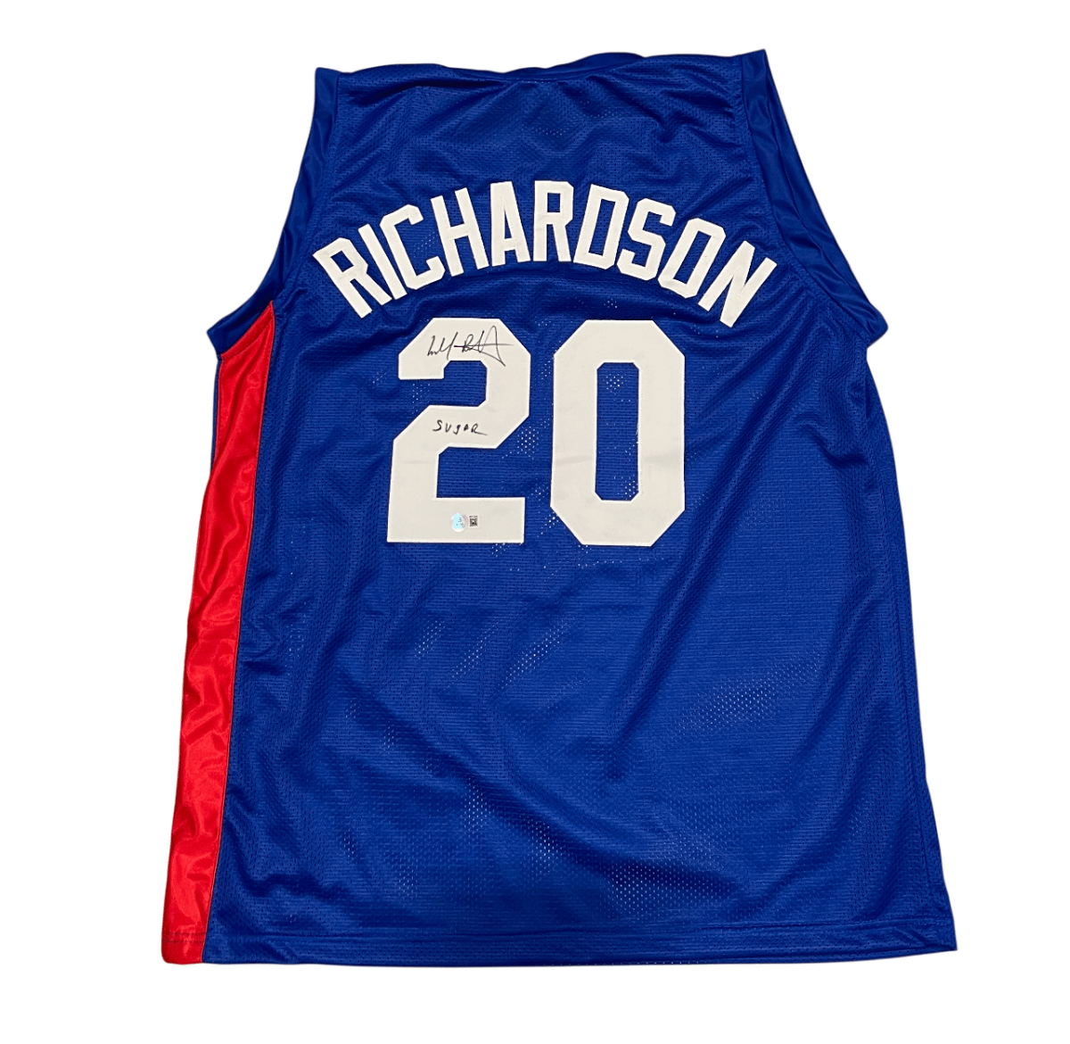 Micheal Ray Richardson Signed Sugar Nets Custom Jersey Insc Beckett W BAS COA
