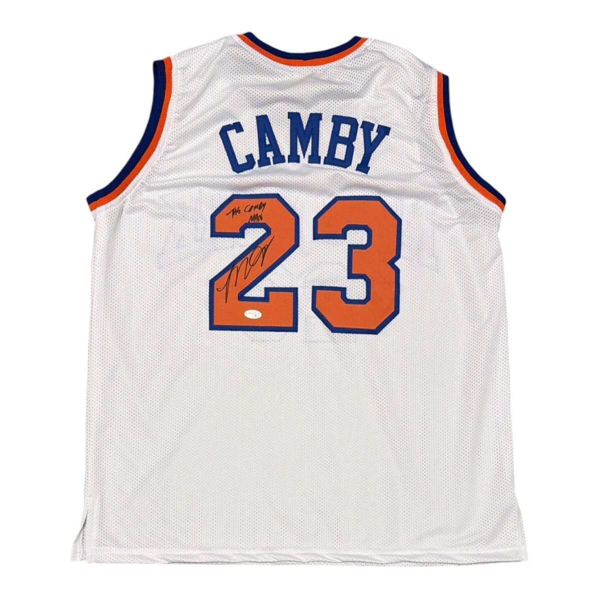 Marcus Camby Signed New York Knicks Custom Jersey w/ The Camby Man JSA Wit COA