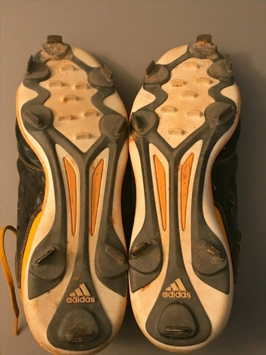 Austin Beck Signed Auto Autographed Game Used Cleats (PAIR) Onyx COA Athletics