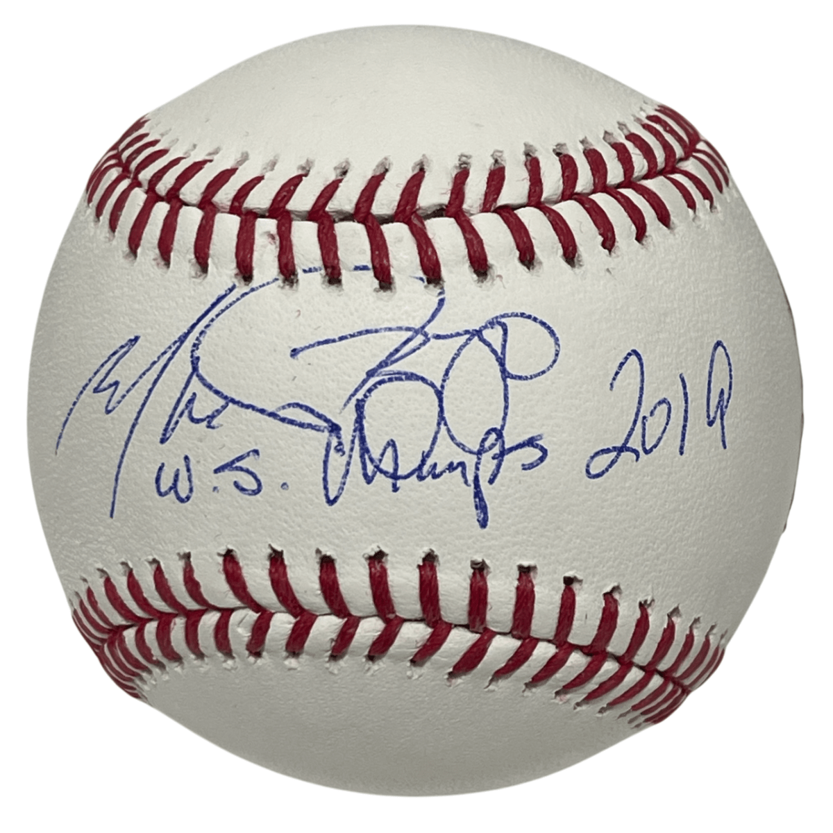 Mike Rizzo Signed Rawlings ROMLB Baseball w/ WS Champs Beckett BAS COA
