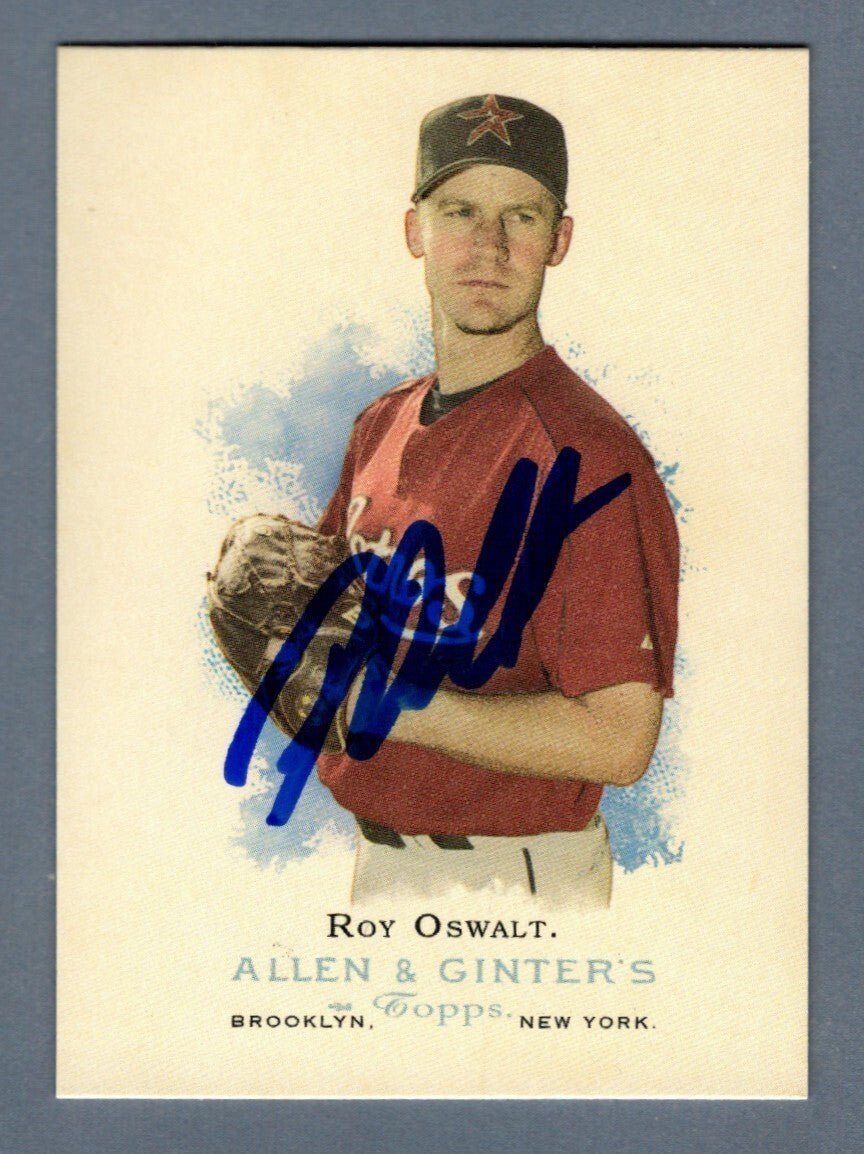 Roy Oswalt Signed 2006 Topps Allen & Ginter #37 LSCM COA Houston Astros