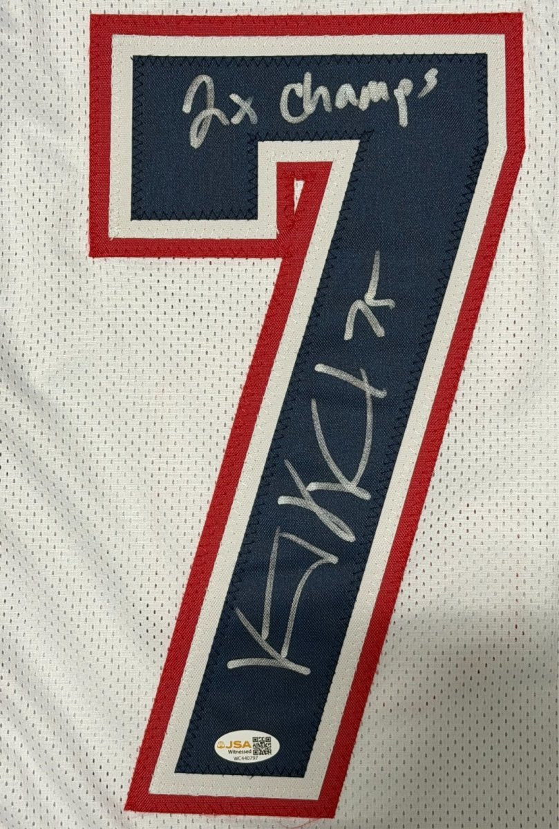 Vince Wilfork Signed Patriots Custom Jersey w/ 2x SB Champ JSA Witness COA