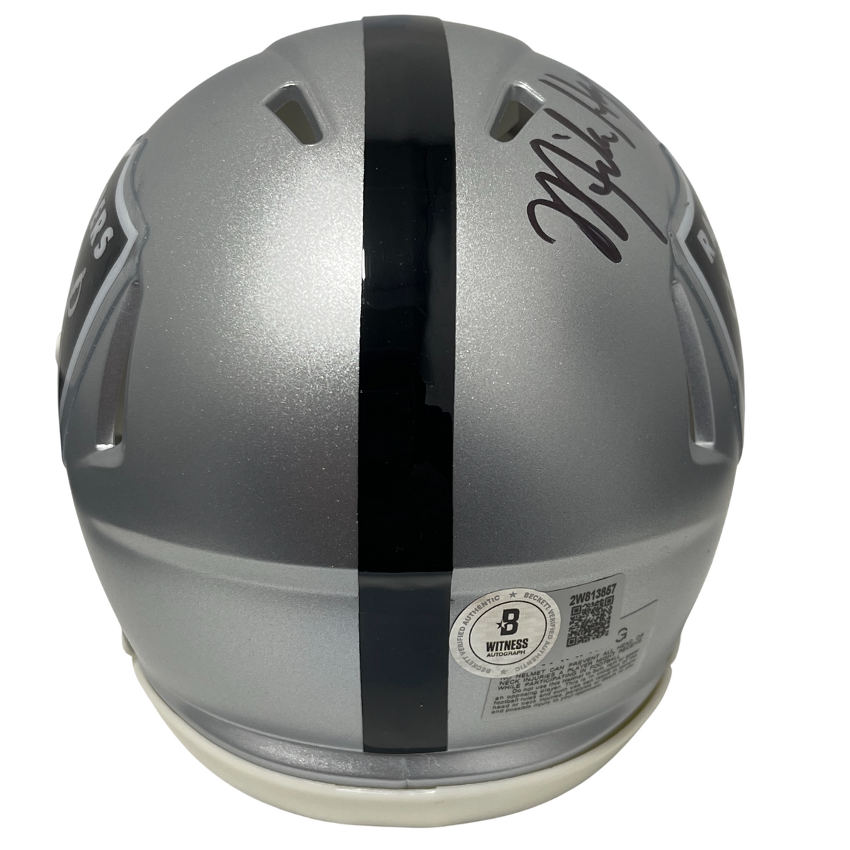 Mike Haynes Signed Raiders Speed Mini Helmet w/ HOF 97 Beckett Witness BAS COA